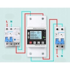 Ailo WiFi elektroměr, LCD AC 220V 63a Obrazovka