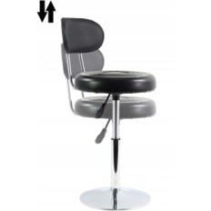 Banqueta de Furwoo Ekonier para spa com encosto, preto usado