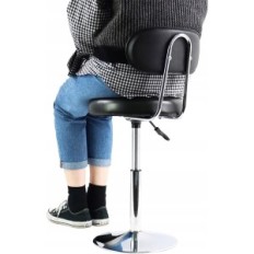 Stool from Furwoo Ekonier for Spa with backrest, black used