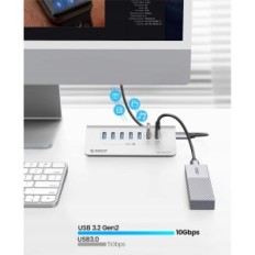 Hub usb ORICO USB 3.2 GEN 2, 7 PORTA 10 GBIT / S, 1 m