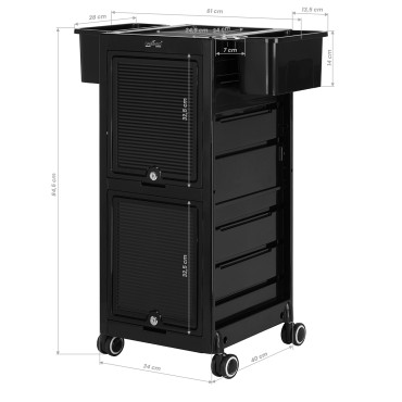 Aide coiffeur Gabbiano 68C noir
