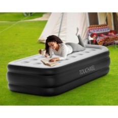 Selvopustet madras touchxel 196x97x47cm med indbygget pumpe, sort