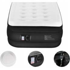 Selvopustet madras touchxel 196x97x47cm med indbygget pumpe, sort