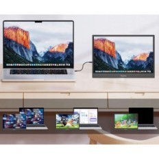 Pantalla táctil portátil Preechen 14 "HDR, STAND, IPS1920x1200, gris oscuro