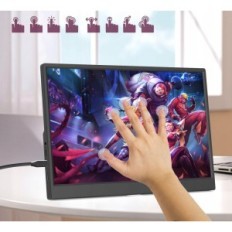 Prijenosni zaslon osjetljiv na dodir 14 "HDR, stalak, IPS1920x1200, tamno siva