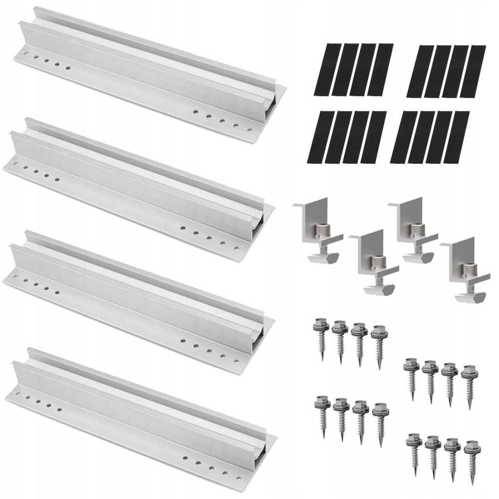 Mounting system for solar panels RDYMONKEY 4xSzyn + 4x terminal clamp