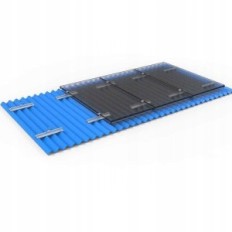 Montagesystem für Sonnenkollektoren RDYMONKEY 4XSZYN + 4X Terminalklemme