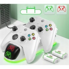 OIVO učitavanje postaje za Xbox kontrolere s 2 baterije 4800 mah, bijela