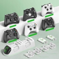 "Oivo" įkėlimo stotis "Xbox" valdikliams su 2 baterijomis 4800 mAh, balta