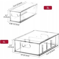 Container für Produkte im GREANTAINER 40 x 27 x 25 cm Kühlschrank, KPL. 3 stücke.