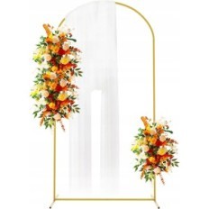 Metal Bow Putros 201x100cm for bryllup, blomster, ballonger, gylden