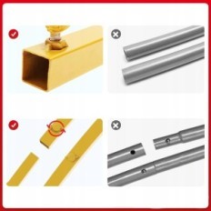 Metal bow Putros 201x100cm for wedding, Flowers, Balloons, Golden