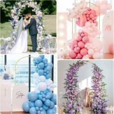 Métal Bow Puttros 2010100cm pour mariage, fleurs, ballons, dorés