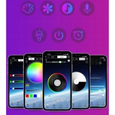 SOTIPEVS SMART LED floor lamp, 153 cm, RGB with remote control and application