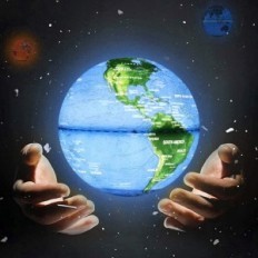 Globe Jowhol Jo-31 with magnetic levitation 14cm Modern decorative globe with LED backlight and effect of levitation