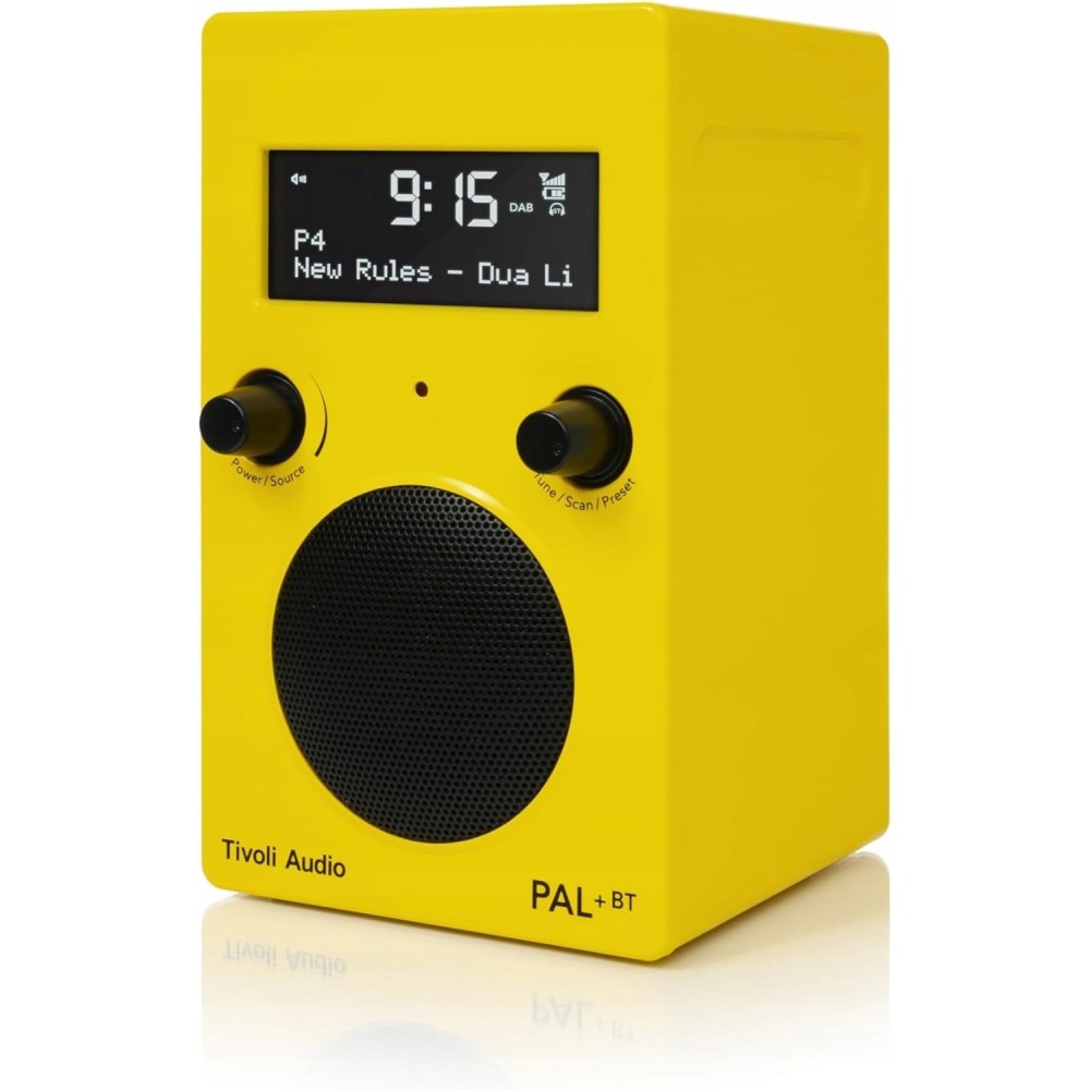 Draagbare Tivoli Audio PAL + BT, 16 werkuren, waterdicht, geel