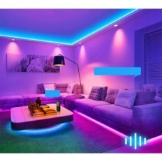 LED Vavomia 20m RGB lente, ūdensnecaurlaidīgs, infrasarkanais tālvadības pults