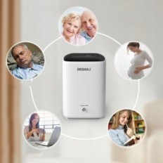 Concentrateur d'oxygène portable dedakj, 39 dB, 1-7 l / min, débit de 93%