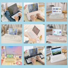 Bezprzewodowa klawiatura YUNZII ACTTO B303 Bluetooth, w stylu retro, północ