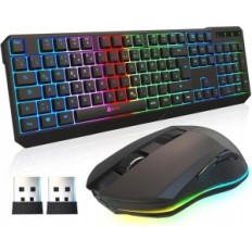 Sada bezdrátová klávesnice a myš Klim Blaze & Chroma s RGB
