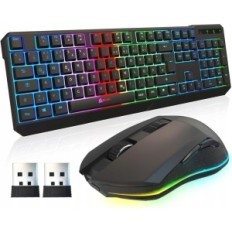 Kit clavier sans fil et souris Klim Blaze & Chroma avec RVB