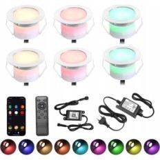 LED talne svetilke za Indarun, 45 mm, RGBW, DC12V IP67, 6 kosov.
