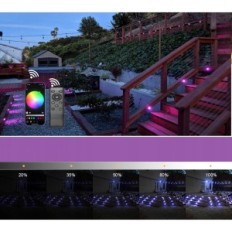 Lampes de sol LED pour Indarun, 45 mm, RGBW, DC12V IP67, 6 PCS.