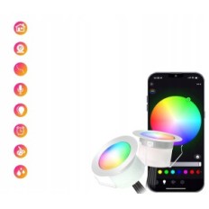 Lámparas de pie para la instalación de INDARUN WIFI, DC12V, RGB, 45 mm, IP67, 6 PC.