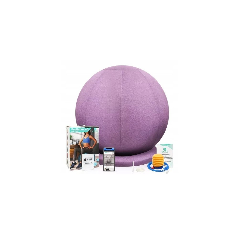 FLOWER-BALL ENIVI Spray to Yoga, 75 cm exercise ball, purple