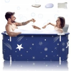 Bärbar Kiseely Folding Bath, Oval, 140 cm för 2 personer, 140x60x55cm