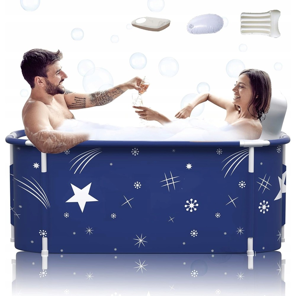 Portable Kiseely Folding Bath, Oval, 140 cm for 2 people, 140x60x55cm