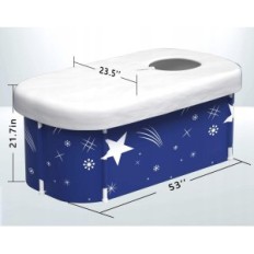 Bagno portatile Kiseely pieghevole, ovale, 140 cm per 2 persone, 140x60x55cm