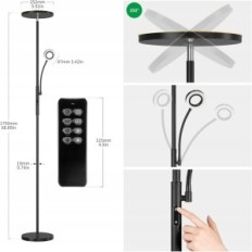 LED Modlicht, 35 W, 4200 lm, 3000- 6000 K, fekete