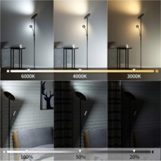 LED standing lamp Modlicht, 35 W, 4200 LM, 3000-6000 K, black