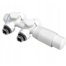 Valvola per radiatori Wiret & Nock Wi-wi-wi Dual con termoregolatore, bianco