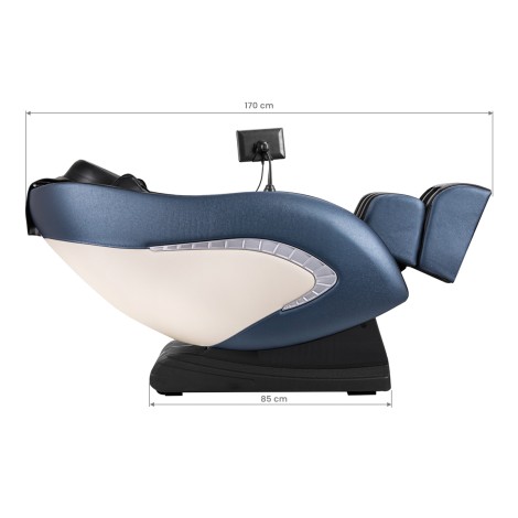 Sakura massage stol Classic 305 blå — fra siden