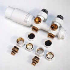 Ventiel voor radiatoren Witet & Nock Wi-WI-WI Dual met thermoregulator, wit