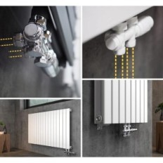 Valvola per radiatori Wiret & Nock Wi-wi-wi Dual con termoregolatore, bianco