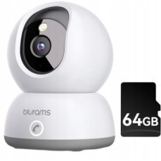 Notranja kamera Blurams Wi-Fi 2K + 64G MicroSD, Nočni vid, 360 ° Rotacija