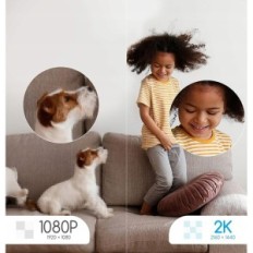 Iekšējā kamera blurams Wi-Fi 2k + 64G microSD, nakts redzējums, 360 ° rotācija