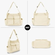 Handtas van vrouwen Hems, 43x29x15 cm + riem 49 cm, wit