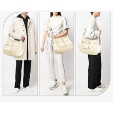 Women's handbag HIMS, 43x29x15 cm + strap 49 cm, white