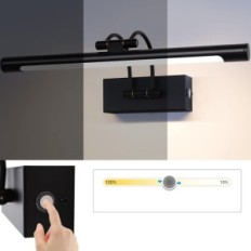 LED Wandleuchte Mantolit, 10W, 40 cm, Wand für Badezimmer, schwarz