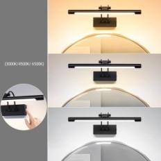 LED Wandleuchte Mantolit, 10W, 40 cm, Wand für Badezimmer, schwarz