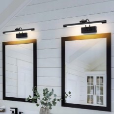 LED Wall Lamp Mantoliit, 10W, 40 cm, seina vannituba, must