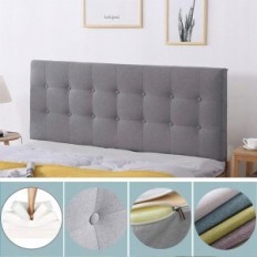 Cuscino di lettura di Linnin, letto posteriore, 120x60 cm, grigio
