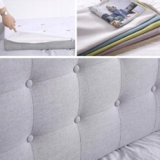 Cuscino di lettura di Linnin, letto posteriore, 120x60 cm, grigio
