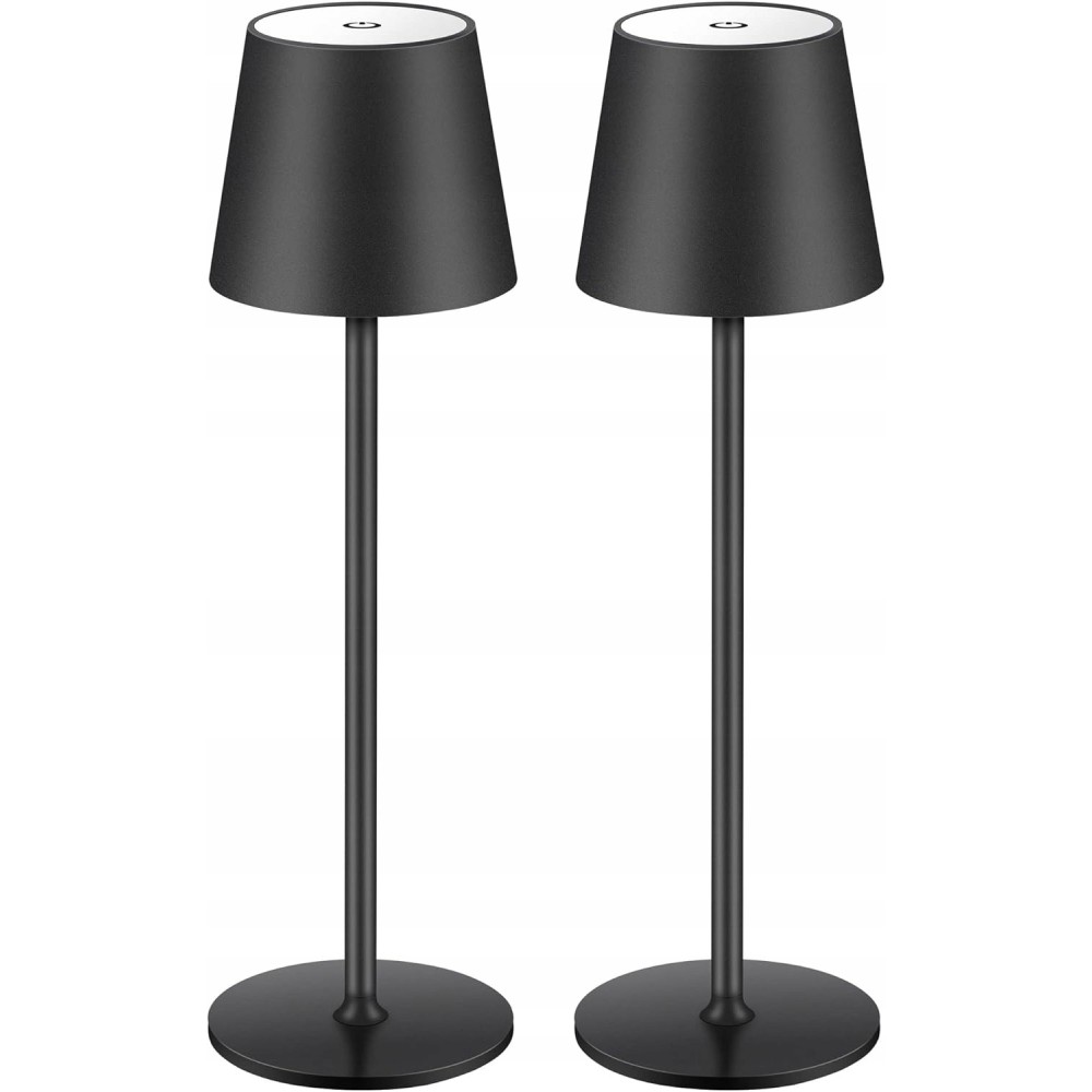 Trådløs LED-bordlampe Zoeger, 3000K, IP54, svart