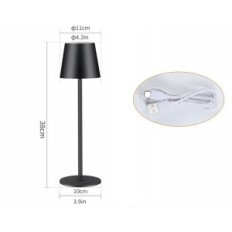 Bezdrátová LED stolní lampa zoeger, 3000K, IP54, černá