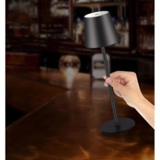 Langaton LED-pöydän lamppu ZOEGER, 3000K, IP54, musta